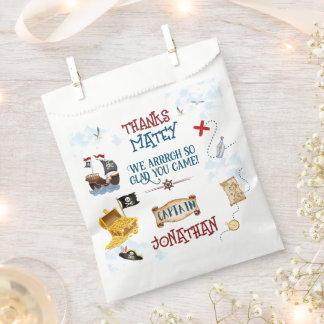Sachets En Papier Enfants pirate fête anniversaire Merci Favoriser
