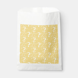 Sachets En Papier Énigme point d'interrogation casse-tête jaune
