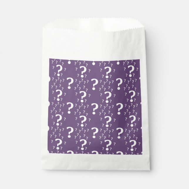 Sachets En Papier Énigme point d'interrogation casse-tête violet (Devant)