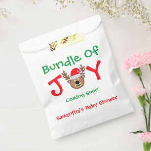 Sachets En Papier Ensemble du Baby shower de Noël de la joie