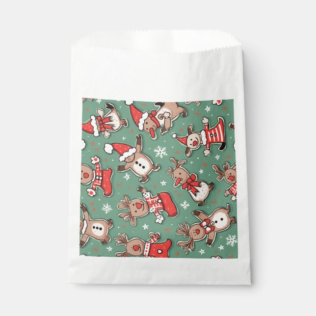 Sachets En Papier Enveloppe Motif de Noël (Devant)
