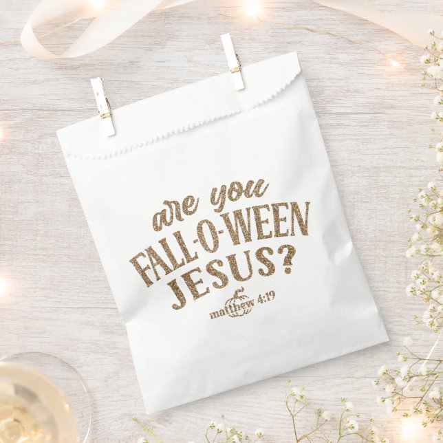 Sachets En Papier Es-tu FALL-O-WEEN Jésus ? Christian Halloween (Coupé)