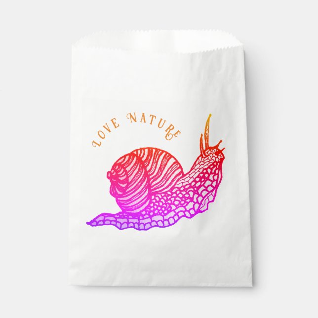 Sachets En Papier Escargot dans le style graphique (Devant)