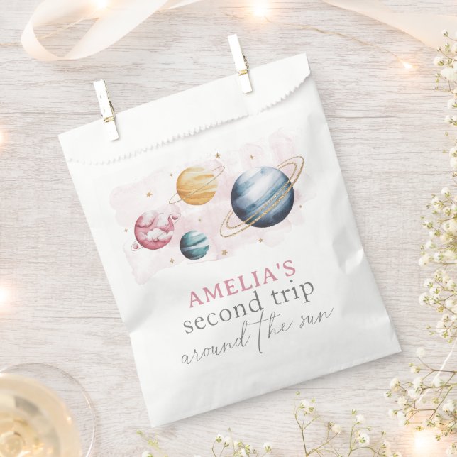 Sachets En Papier Espace extra-atmosphérique Fille Anniversaire Gala (Coupé)