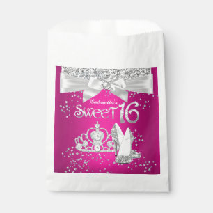Sachets En Papier Étincelle Tiara Talons Sweet 16 Favor Bags