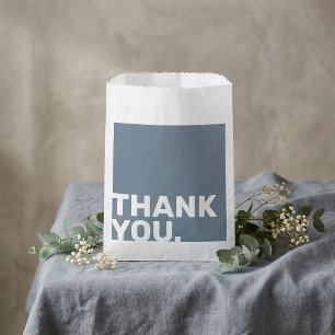 Sachets En Papier Étiquette de remerciement de mariage bleu gras