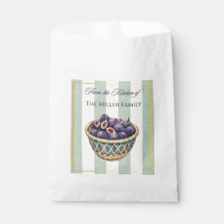 Sachets En Papier Étiquettes de cuisine vintage pour figues en aquar