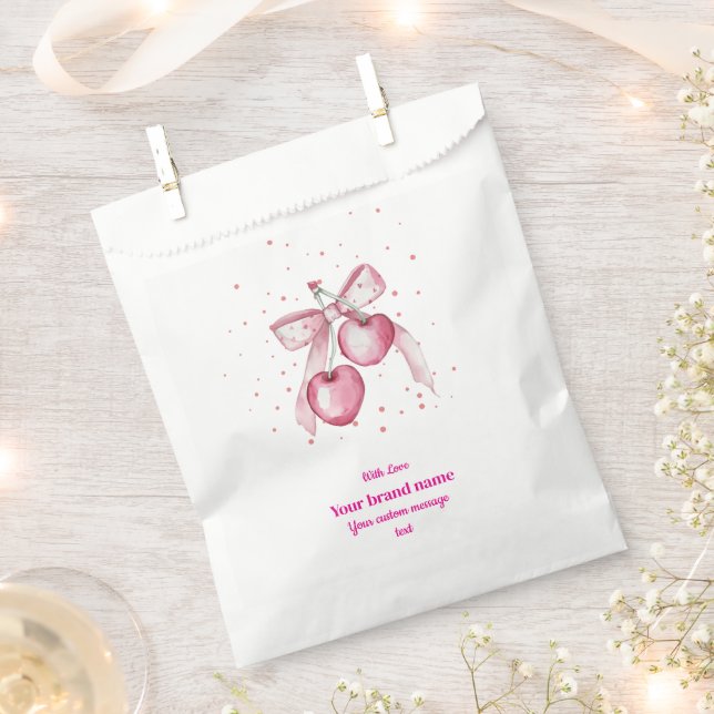 Sachets En Papier Étiquettes de Faveur Noël Ruban Rose Joyeux Noël (Coupé)