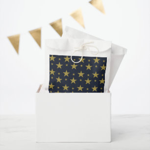 Sachets En Papier Étoiles dorées sur fond bleu marine – Élégant et i
