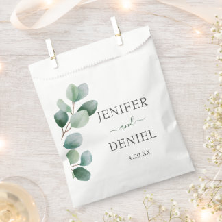Sachets En Papier Eucalyptus Botanical Greenery Wedding