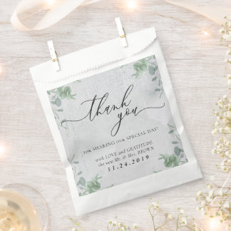 Sachets En Papier Eucalyptus Clean Simple Formel Minimaliste Mariage
