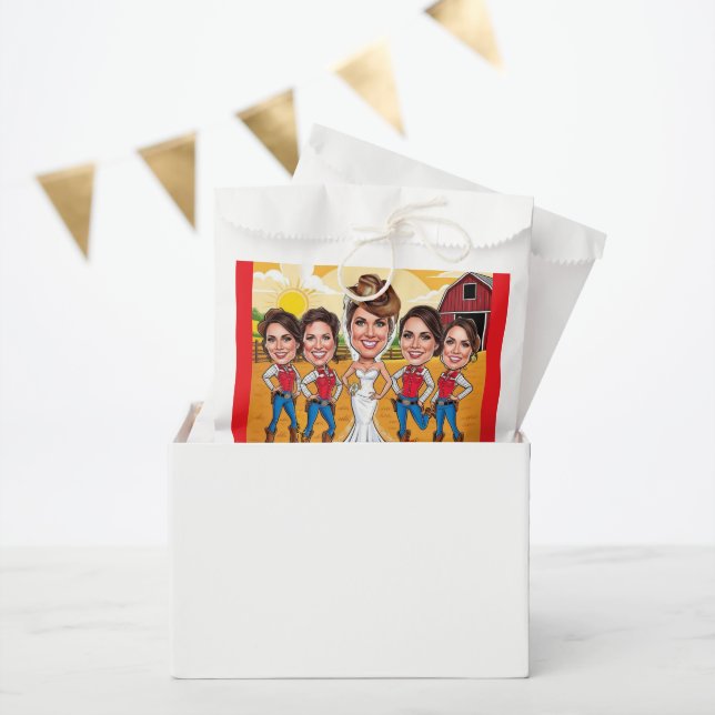 Sachets En Papier Événement de mariage occidental animé  (Fête)