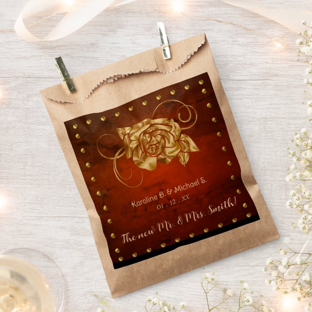 Sachets En Papier Événements de mariage Charming Rose (Coupé)