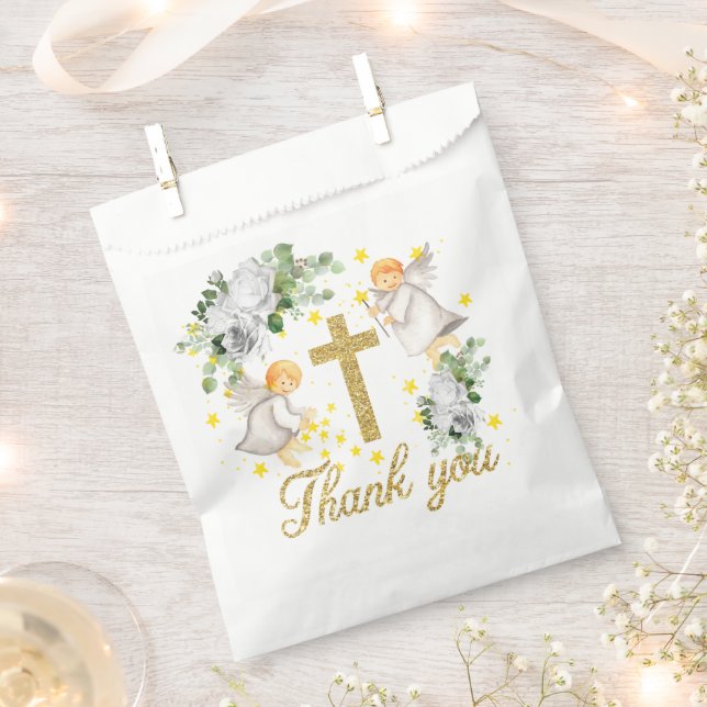 Sachets En Papier Événements religieux Aquarelle Angels Merci (Coupé)