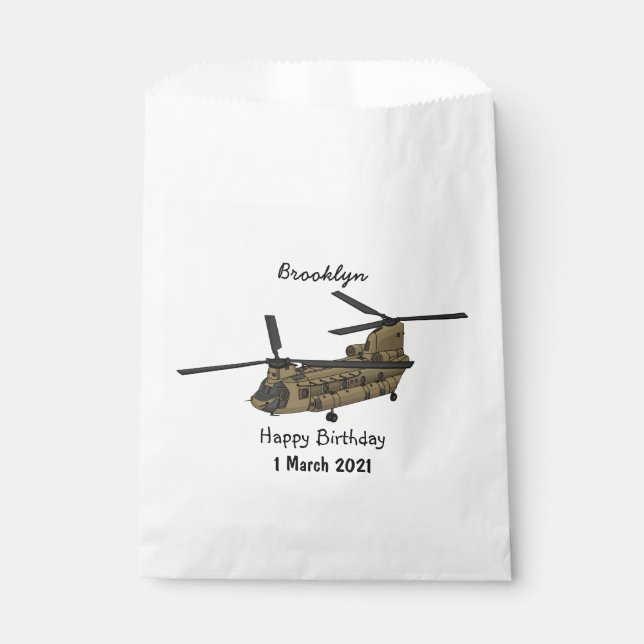 Sachets En Papier Exemple d'hélicoptère militaire Chinook (Devant)