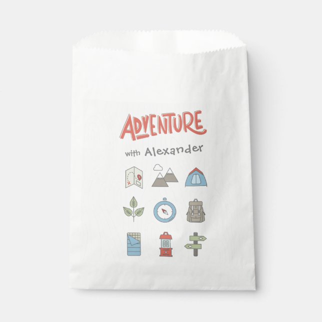 Sachets En Papier Extérieur Aventure Camping Fête Enfants (Devant)