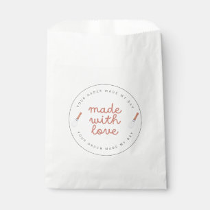 Sachets En Papier Fabriqué avec amour maison boulangerie entreprise
