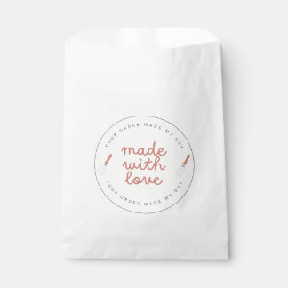 Sachets En Papier Fabriqué avec amour maison boulangerie entreprise