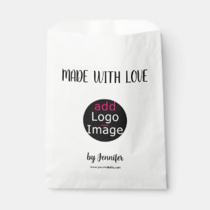 Sachets En Papier Fabriqué Avec Amour Moderne Professionnel Logo Per