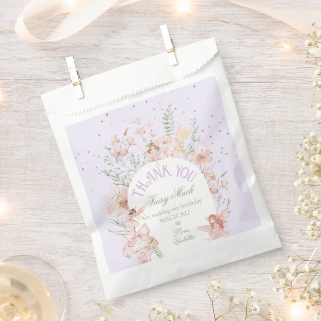 Sachets En Papier Fairy First Birthday Enchanted garden Lilac (Coupé)