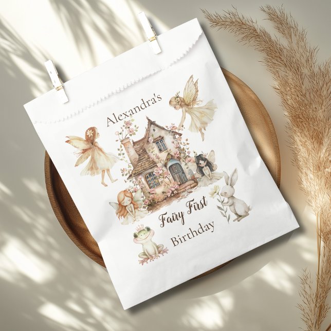 Sachets En Papier Fairy First Birthday Woodland Floral (Créateur téléchargé)
