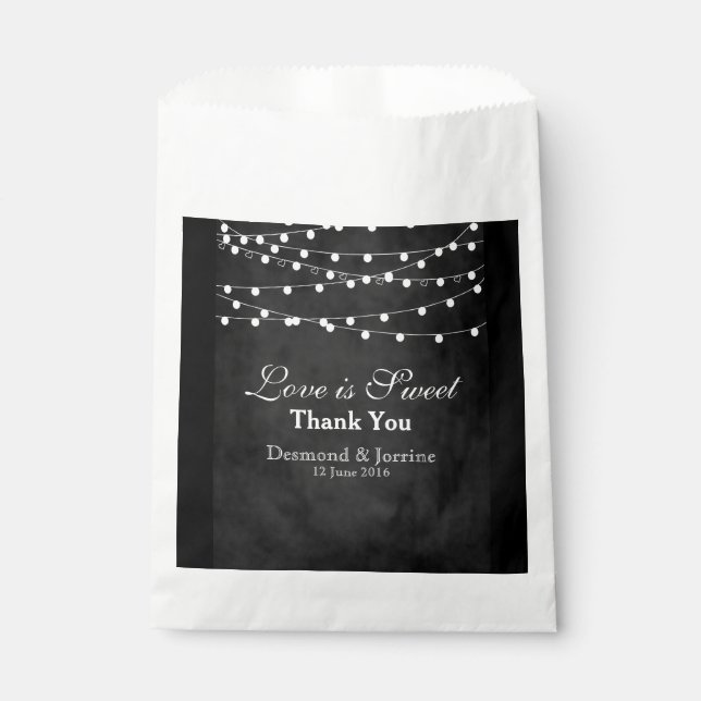 Sachets En Papier Fairy Lights & Hearts Favoriser le sac (Devant)