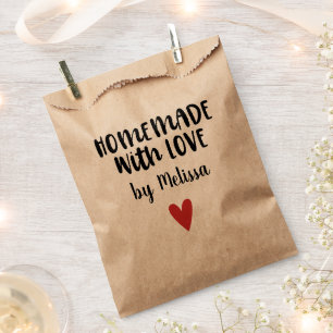 Sachets En Papier Fait Maison Avec Amour Kraft Personnalisé