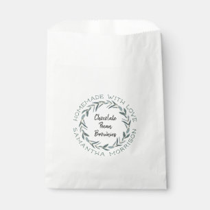 Sachets En Papier Fait maison avec la guirlande moderne d'eucalyptus