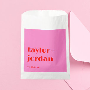 Sachets En Papier Faits amusants Audacieux Typographie Rose Rouge Ma