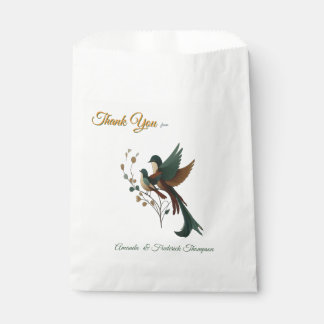 Sachets En Papier Fantaisie artistique, dessins d'oiseaux en couleur
