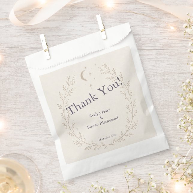 Sachets En Papier Faveur de Mariage Céleste (Coupé)
