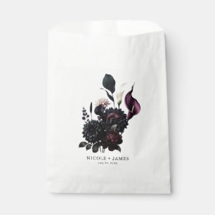 Sachets En Papier Faveur de mariage floral romantique sombre et maus