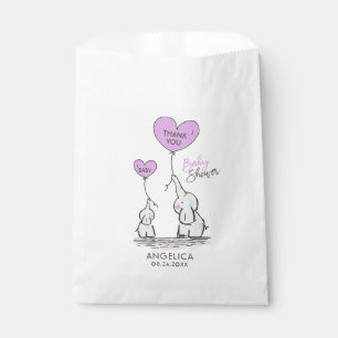 Sachets En Papier Faveur pourpre de cadeau de baby shower d'élépha