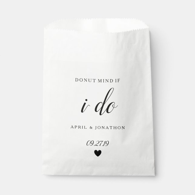 Sachets En Papier Favoriser le sac - Donut Mind si je fais du coeur (Devant)