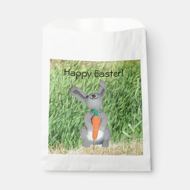 Sachets En Papier Favoriser le sac - Lapin de Pâques (Devant)