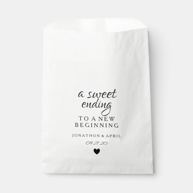 Sachets En Papier Favoriser le sac - une fin douce (Devant)
