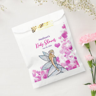 Sachets En Papier Fée de la douche de bébé Princesse Rose Cœurs Mode