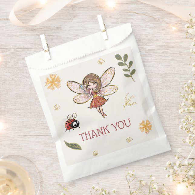 Sachets En Papier Fée magique fête d'anniversaire (Coupé)