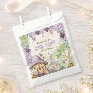 Sachets En Papier Fée Papillon de la Mûre Violette 3e Anniversaire