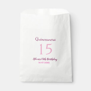 Sachets En Papier Fée rose 15e anniversaire simple moder quinceanera