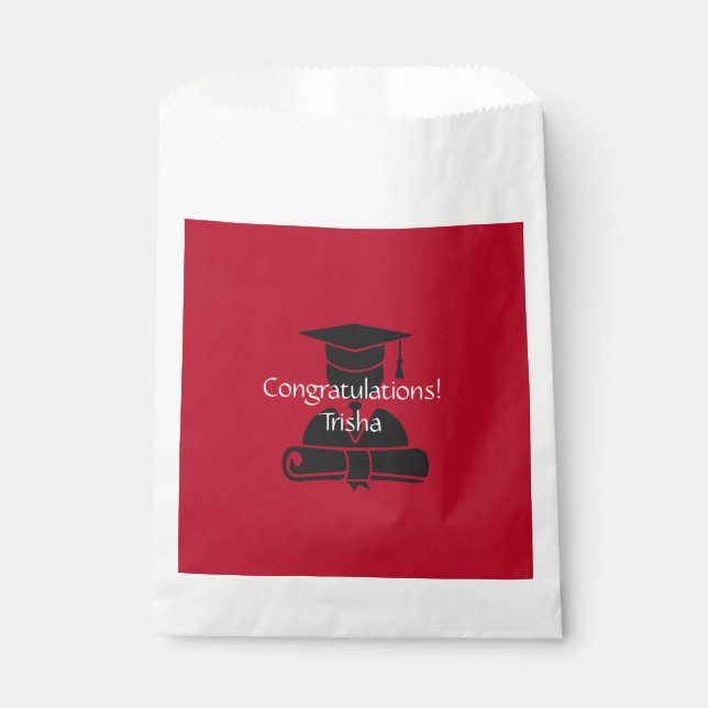 Sachets En Papier Félicitations Baguettes Goodie Graduate (Devant)