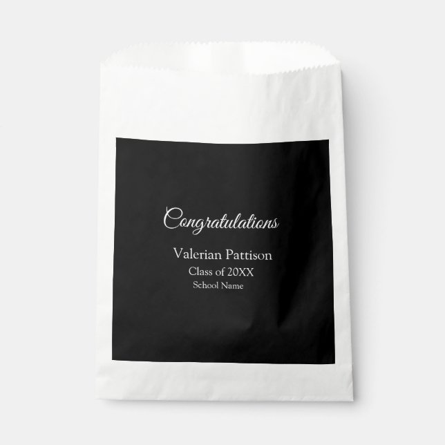 Sachets En Papier Félicitations diplômé ajouter le nom de l'école si (Devant)