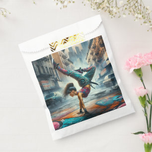 Sachets En Papier Femmes en action de Breakdancer Silhouette de New