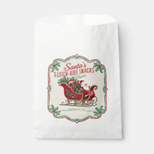 Sachets En Papier Festif de Noël traîneau collations