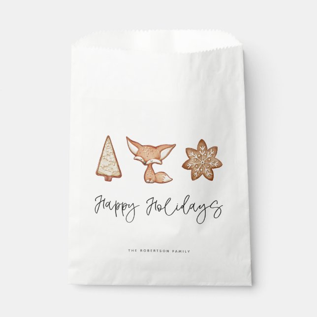 Sachets En Papier Festive Cookie Trio Noël (Devant)