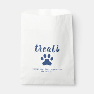 Sachets En Papier Fête à chiots gâter le sac bleu