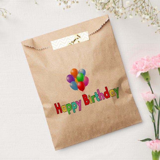 Sachets En Papier Fête d'anniversaire  (Scellé)