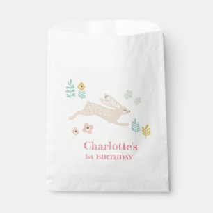 Sachets En Papier Fête d'anniversaire 1 an Lapin Animaux Mignon Doux