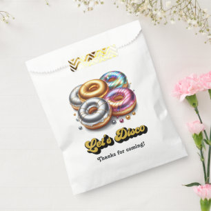 Sachets En Papier Fête d'anniversaire au donut métallisé Let's Disco