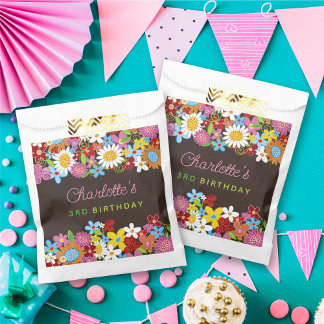 Sachets En Papier Fête d'anniversaire au jardin de fleurs printanièr